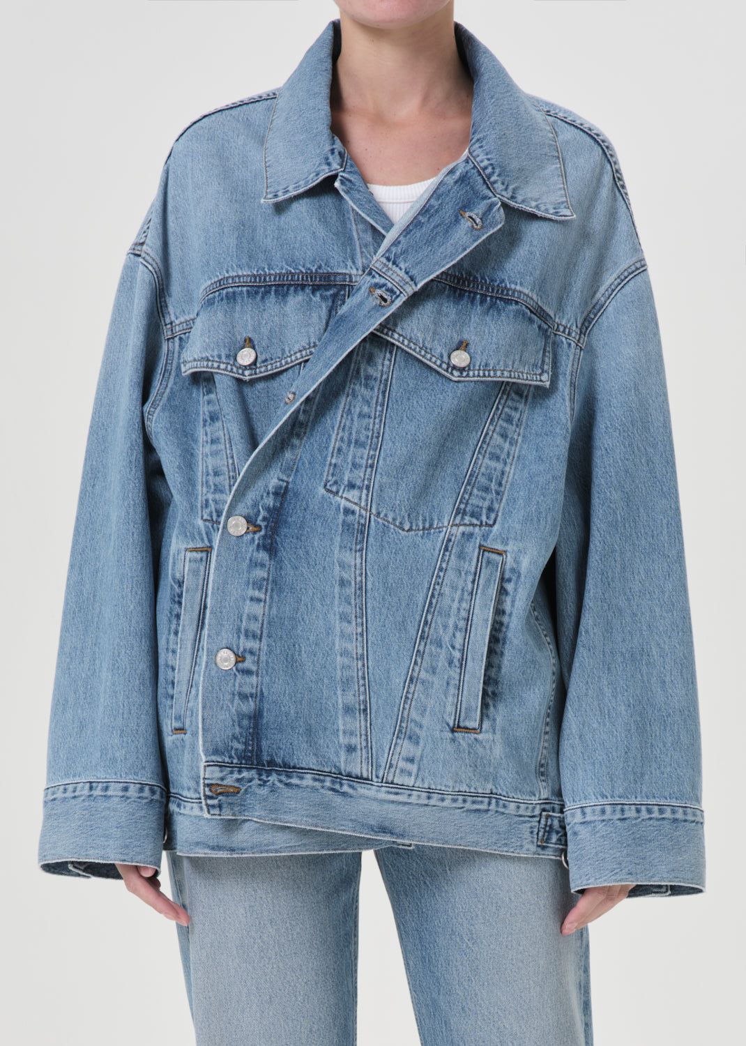 Denim Agolde Reworked Wayne Jacket Femme Clarity | XWZVF-4769