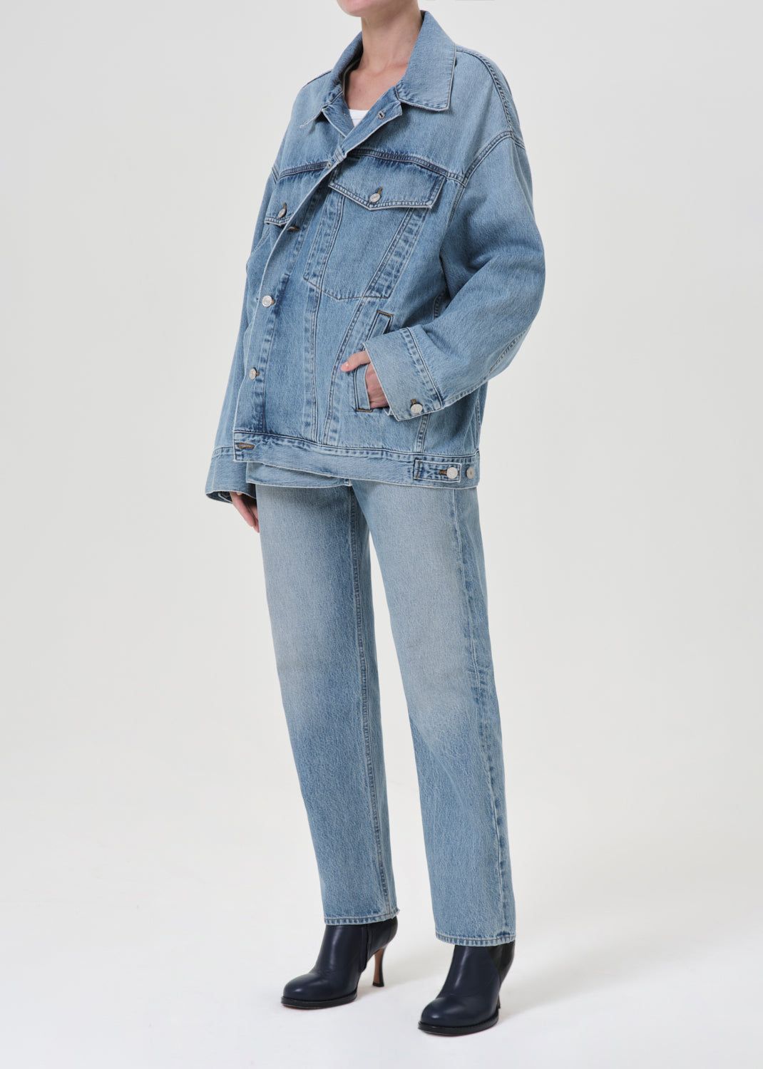 Denim Agolde Reworked Wayne Jacket Femme Clarity | XWZVF-4769