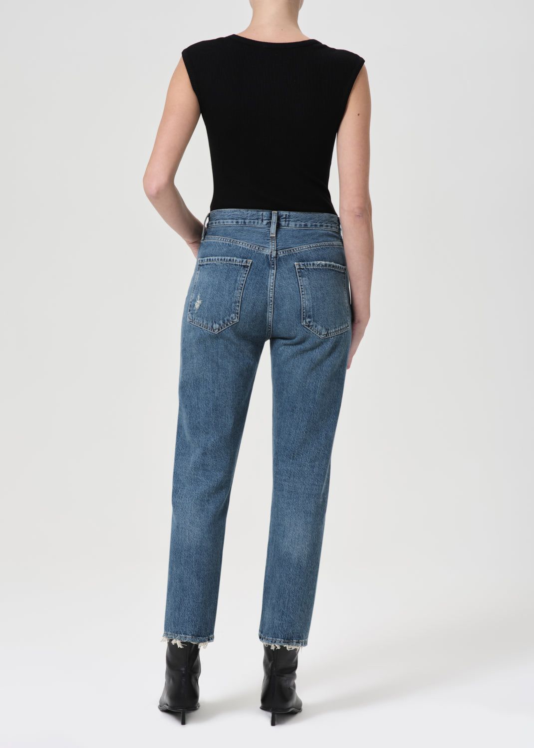 Denim Agolde Riley High Rise Straight Crop Femme Frequency | ICJYX-6475