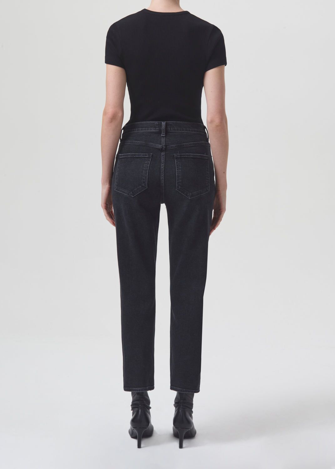 Denim Agolde Riley High Rise Straight Crop Stretch Femme Panoramic | IZKDV-7498