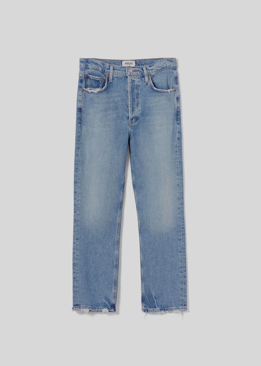 Denim Agolde Riley High Rise Straight Crop Stretch Femme Quiver | NIZAF-9618