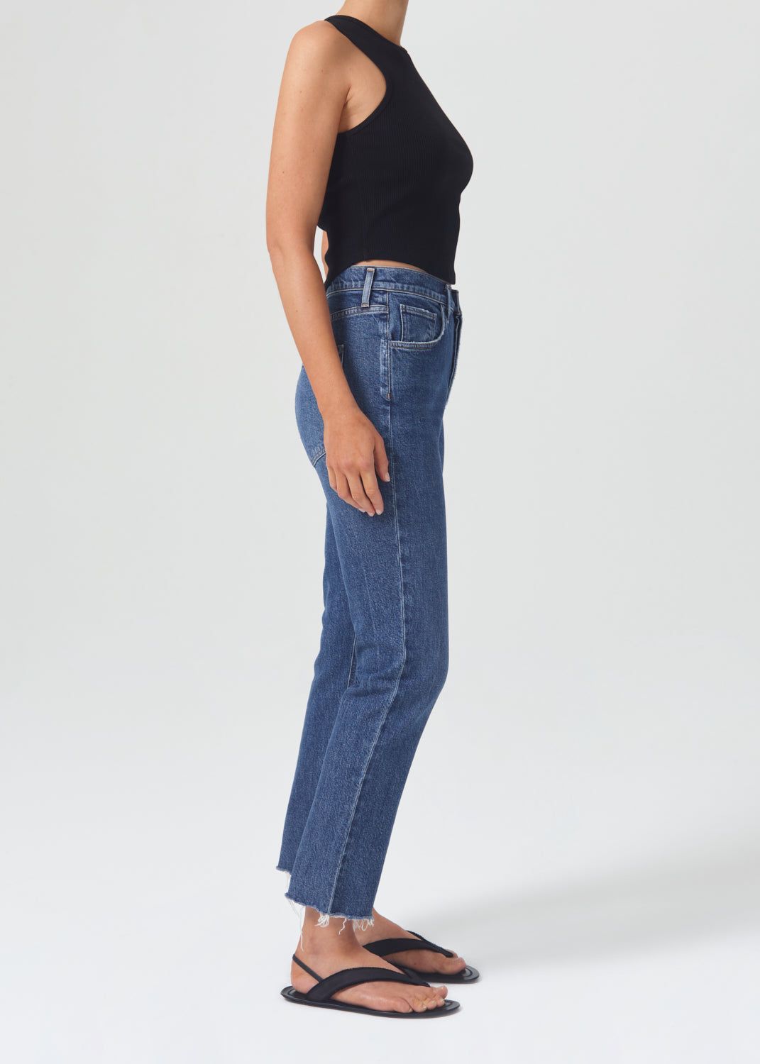 Denim Agolde Riley High Rise Straight Crop Stretch Femme Escape | WTGRS-5924