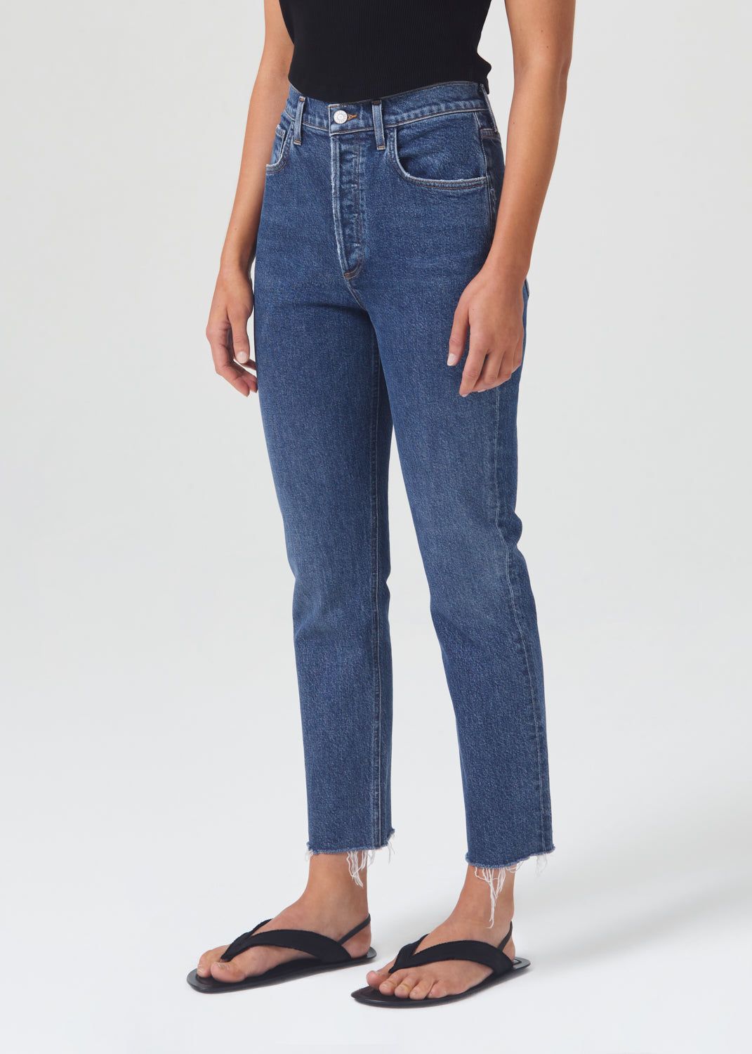 Denim Agolde Riley High Rise Straight Crop Stretch Femme Escape | WTGRS-5924