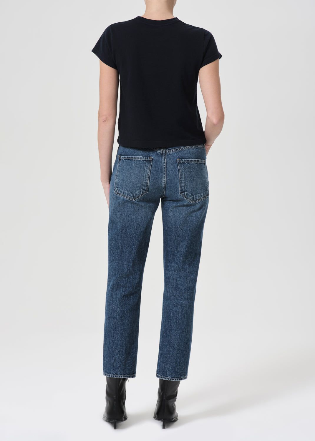 Denim Agolde Riley High Rise Straight Crop Femme Control | ZWRSB-8496