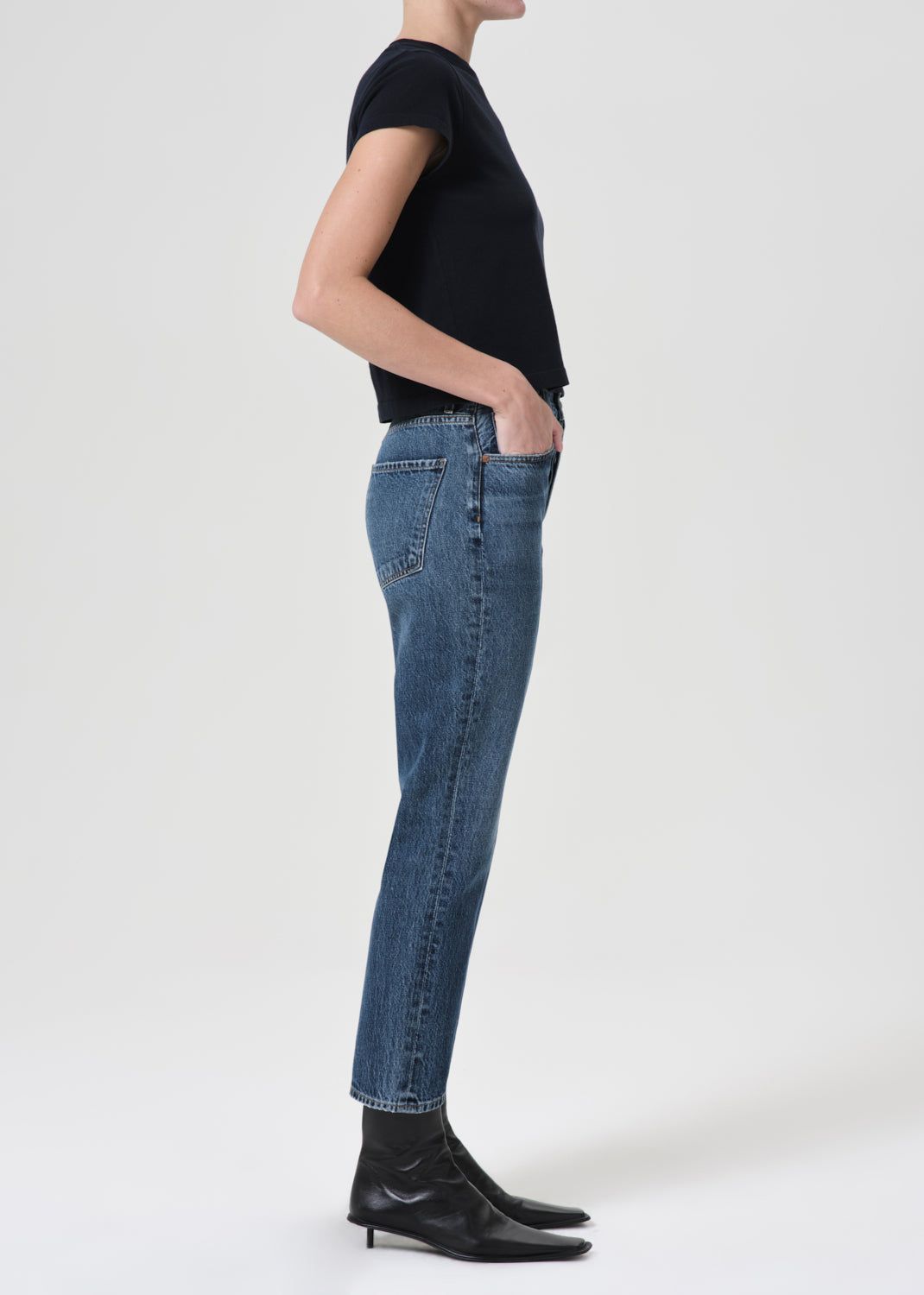 Denim Agolde Riley High Rise Straight Crop Femme Control | ZWRSB-8496