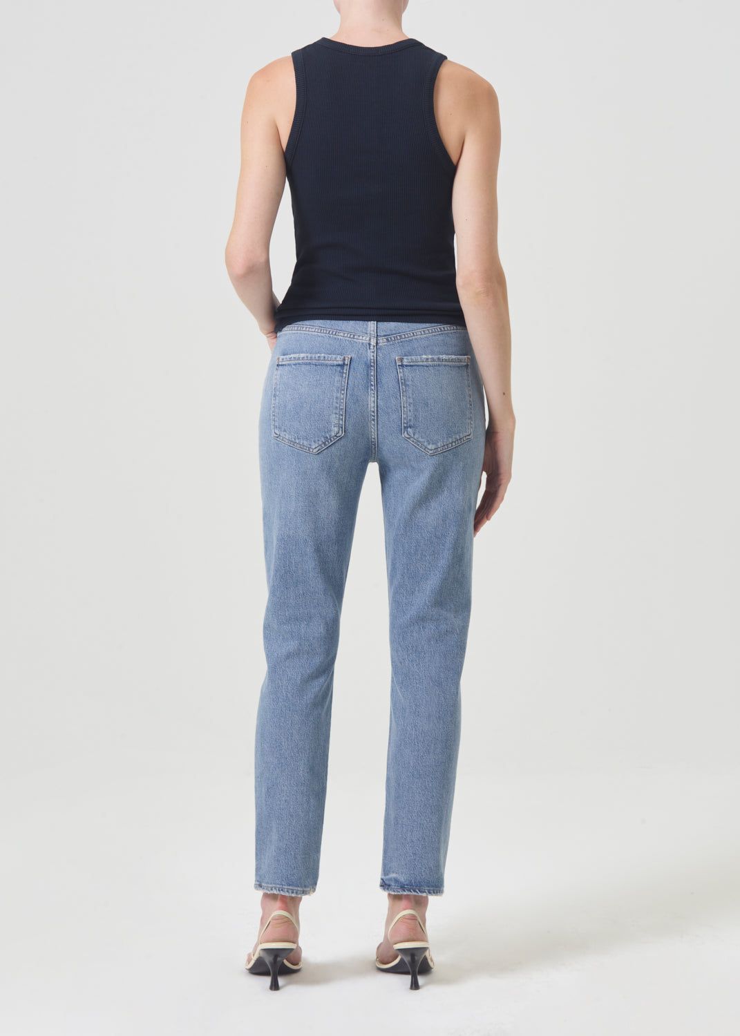 Denim Agolde Riley Long High Rise Straight Stretch Femme Quiver | XYPGL-4561