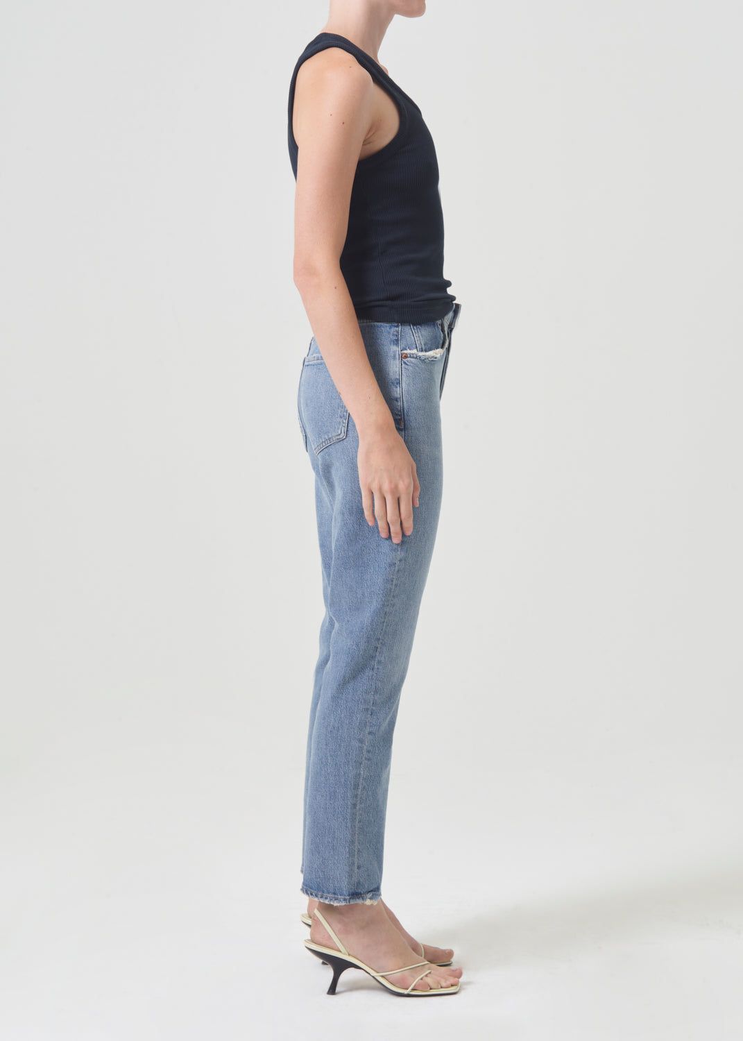 Denim Agolde Riley Long High Rise Straight Stretch Femme Quiver | XYPGL-4561