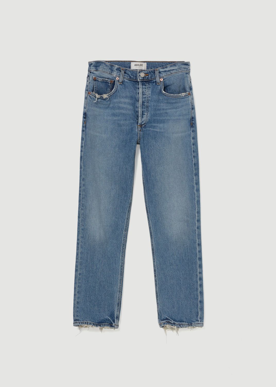 Denim Agolde Riley Long High Rise Straight Stretch Femme Quiver | XYPGL-4561