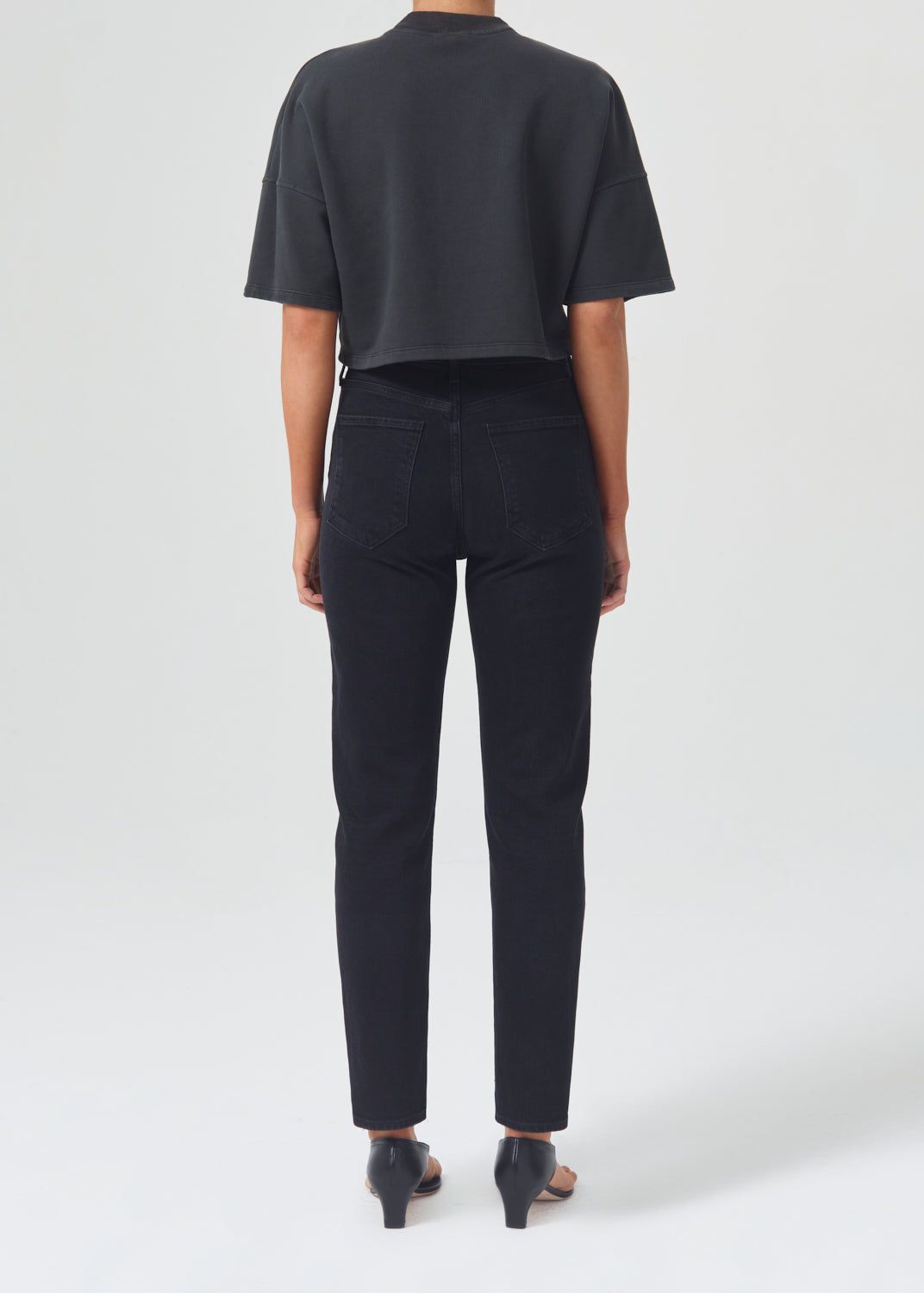 Denim Agolde Riley Long High Rise Straight Stretch Femme Compilation | AQHTK-0649