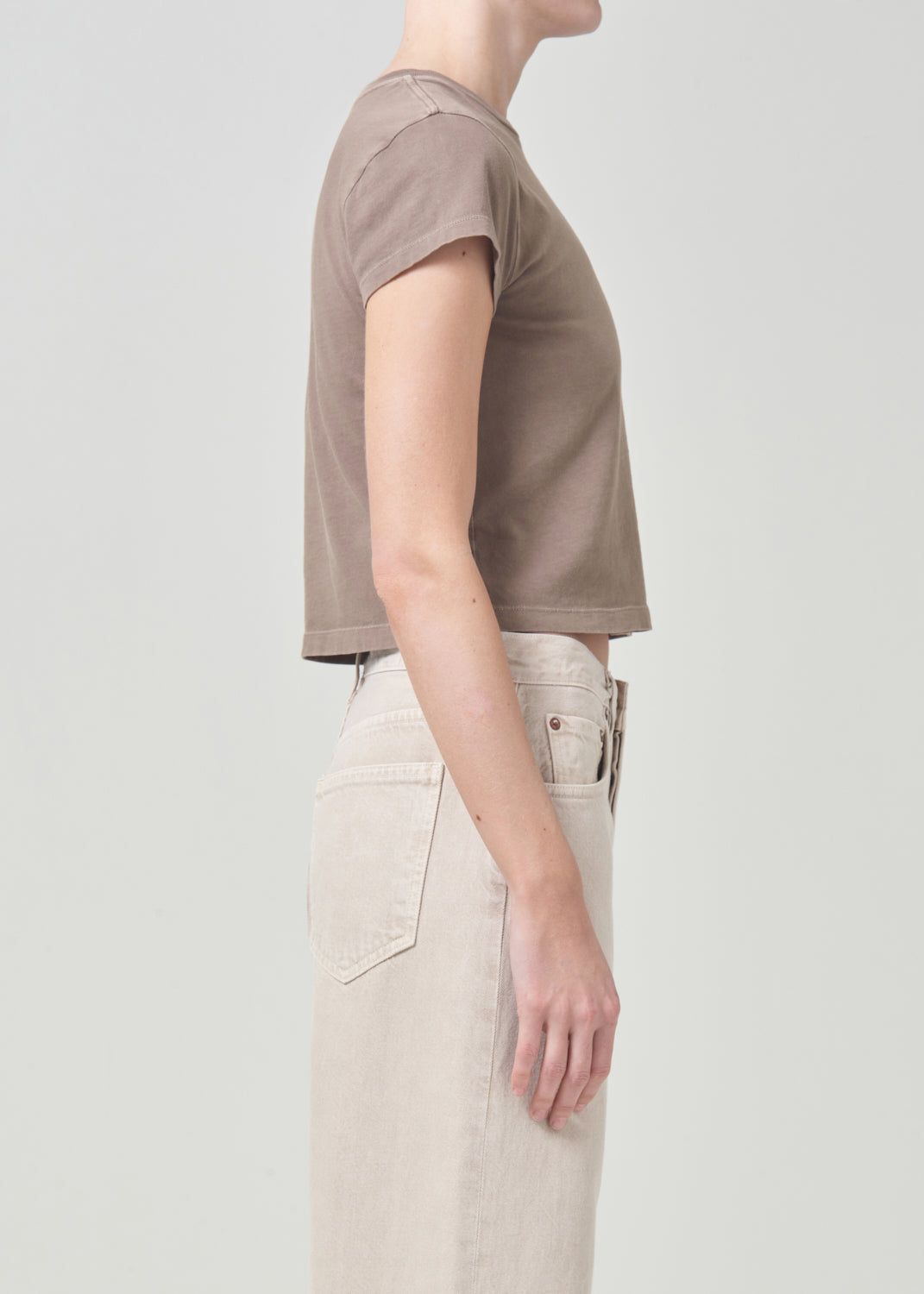 Hauts Agolde Adine Shrunken Tee Femme Kiln | OZTGA-7254