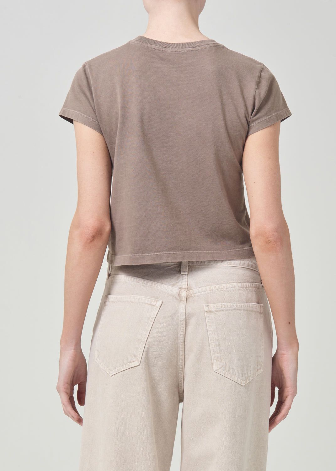 Hauts Agolde Adine Shrunken Tee Femme Kiln | OZTGA-7254