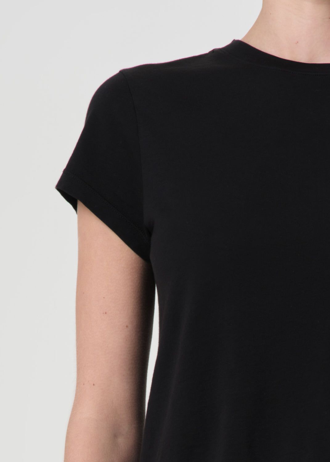 Hauts Agolde Adine Shrunken Tee Femme Noir | EPNKI-4379