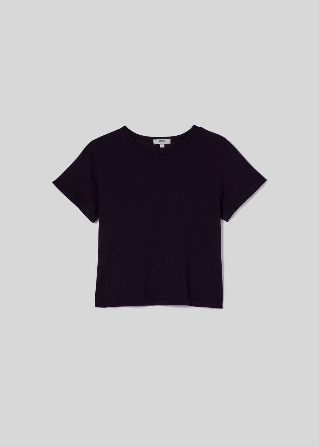 Hauts Agolde Adine Shrunken Tee Femme Noir | EPNKI-4379