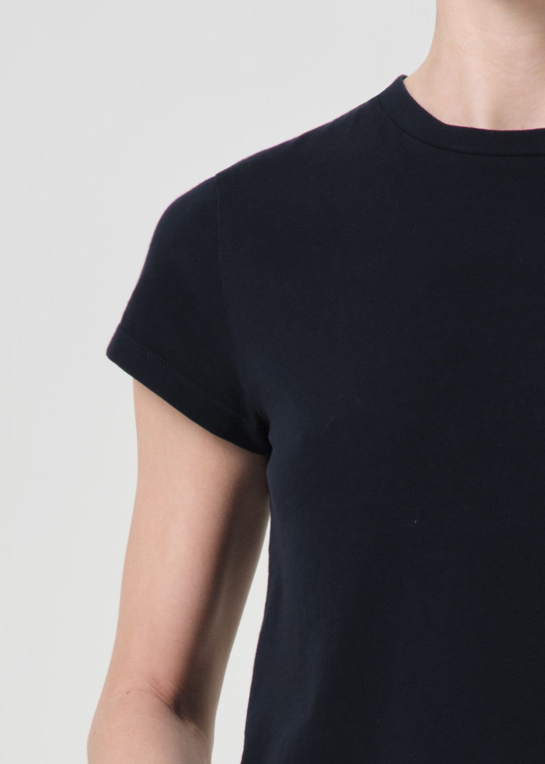 Hauts Agolde Adine Shrunken Tee Femme Storm | TVFBM-7345