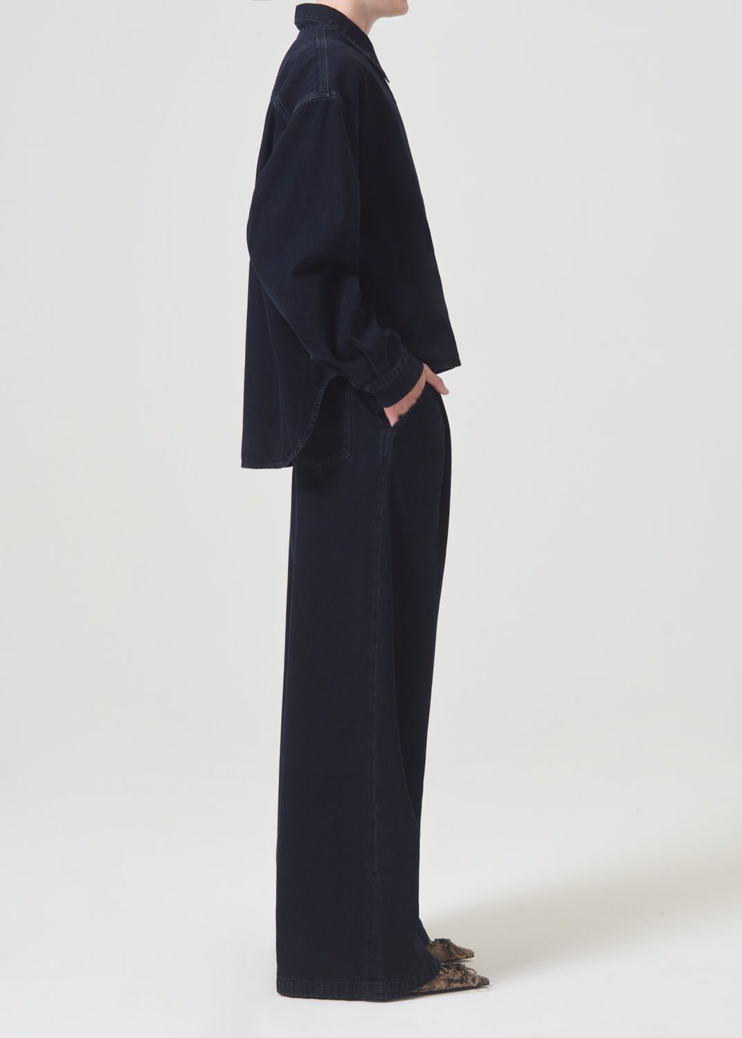 Hauts Agolde Aiden High Low Shirt Femme Dispute | SFVLA-9176