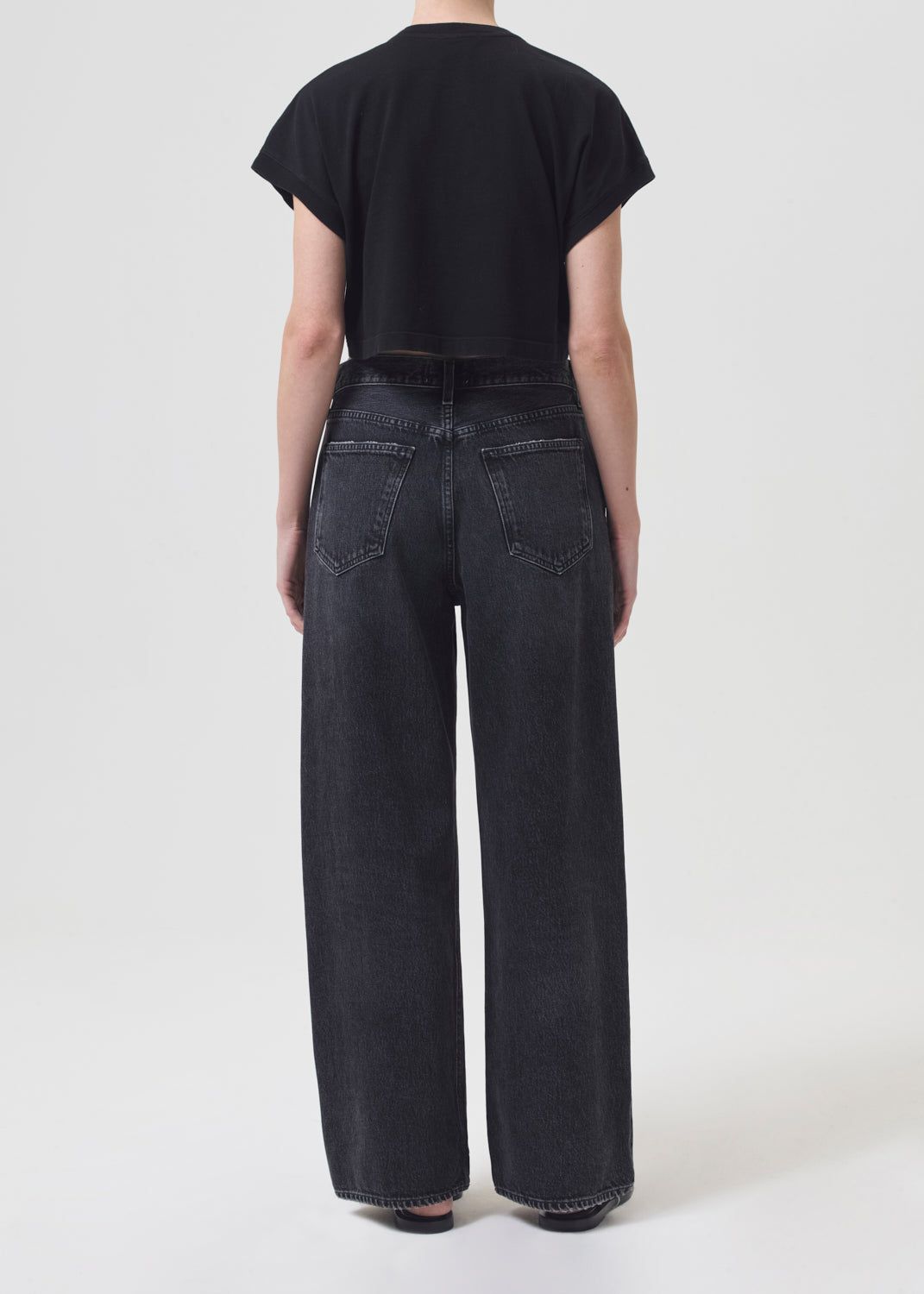 Hauts Agolde Aiden Tee Femme Noir | JLXQO-2198