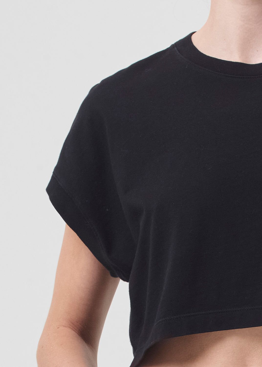 Hauts Agolde Aiden Tee Femme Noir | JLXQO-2198