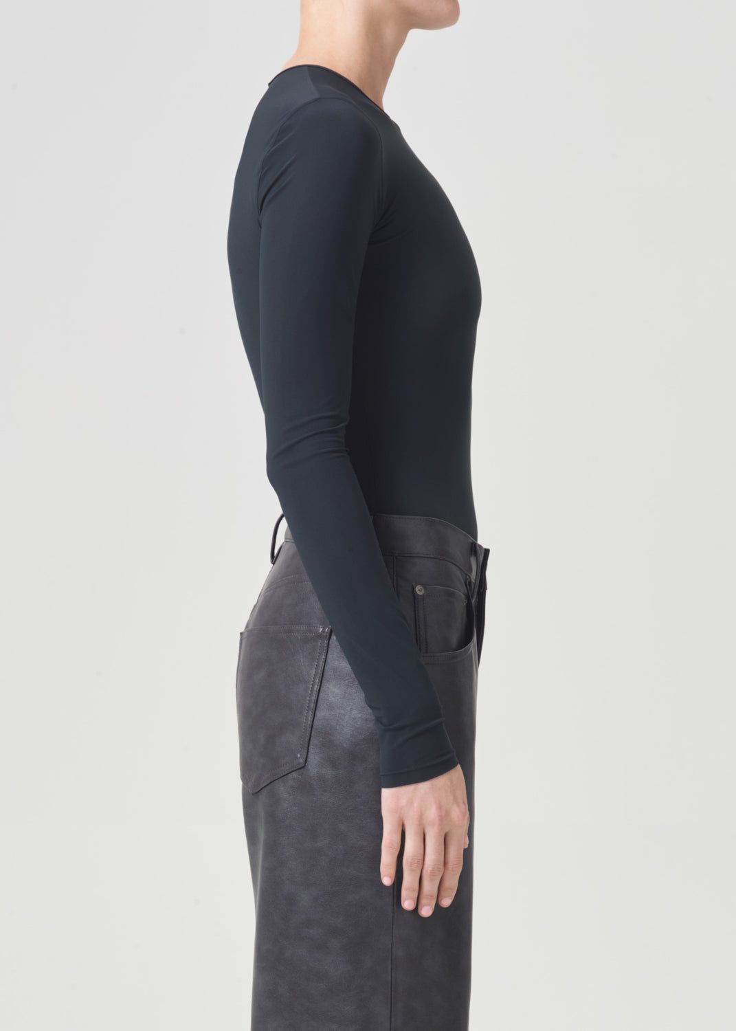 Hauts Agolde Aura Long Sleeve Bodysuit Femme Grise | AVNBP-6074