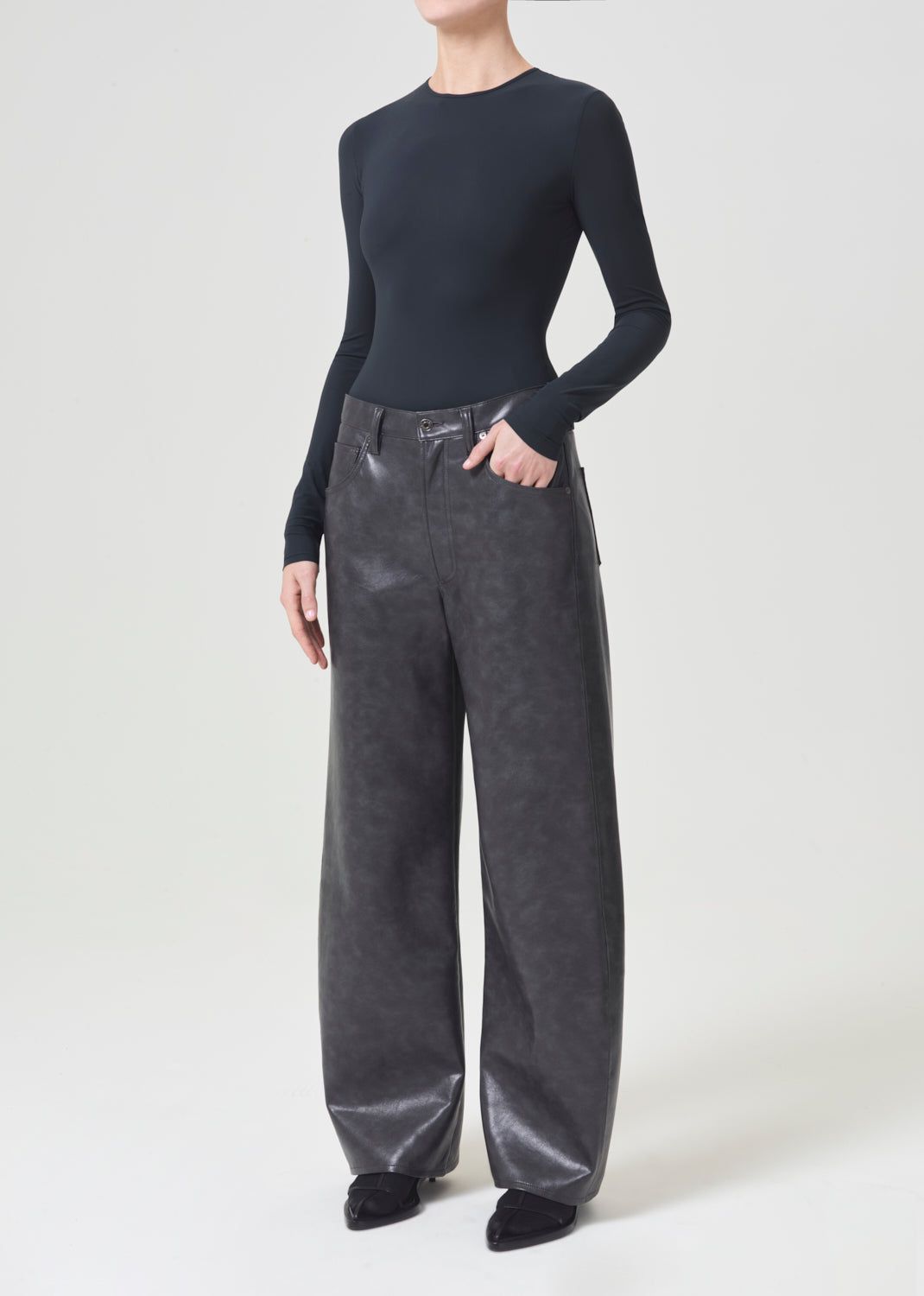 Hauts Agolde Aura Long Sleeve Bodysuit Femme Grise | AVNBP-6074