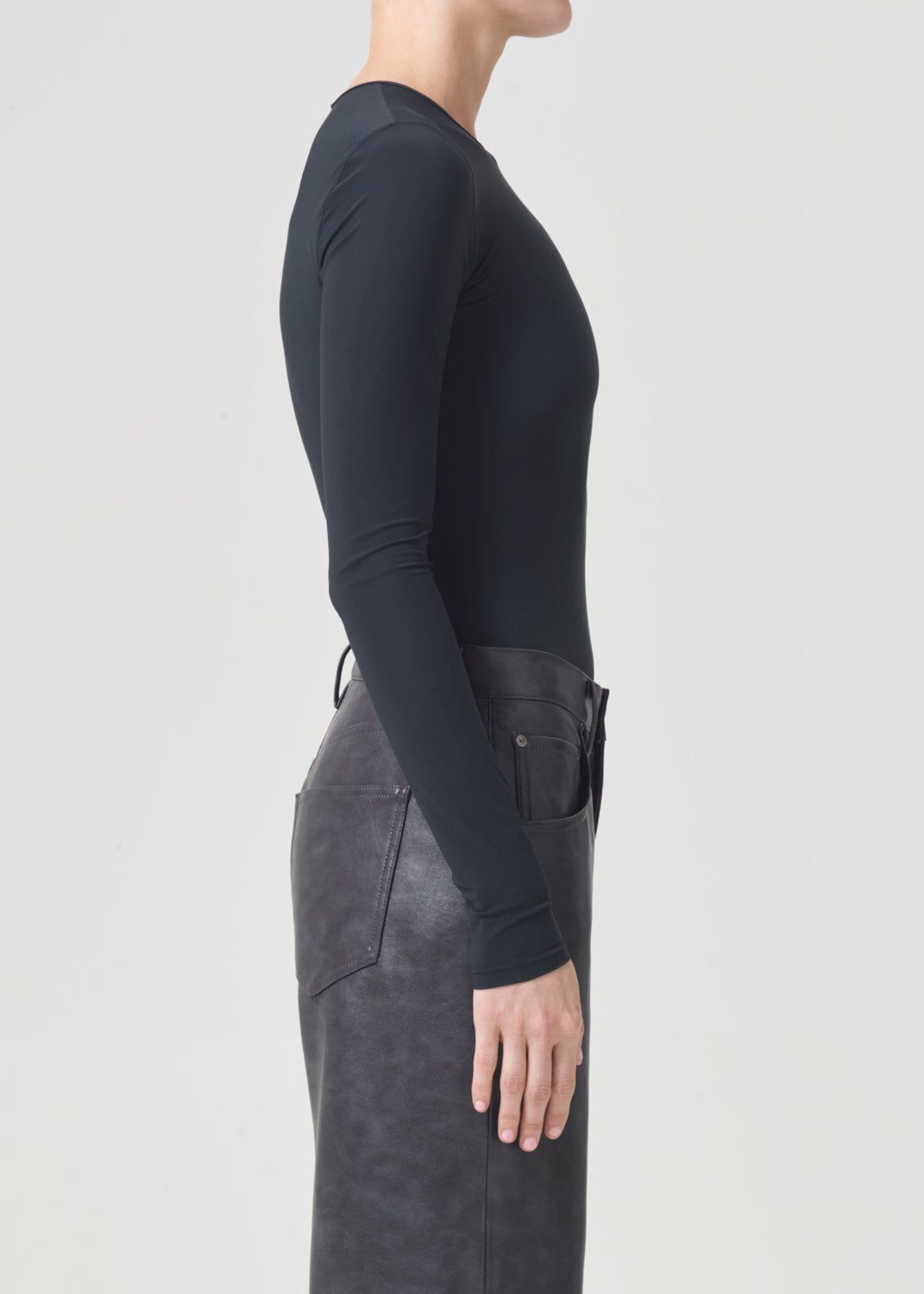 Hauts Agolde Aura Long Sleeve Bodysuit Femme Potion | ADYUF-7592