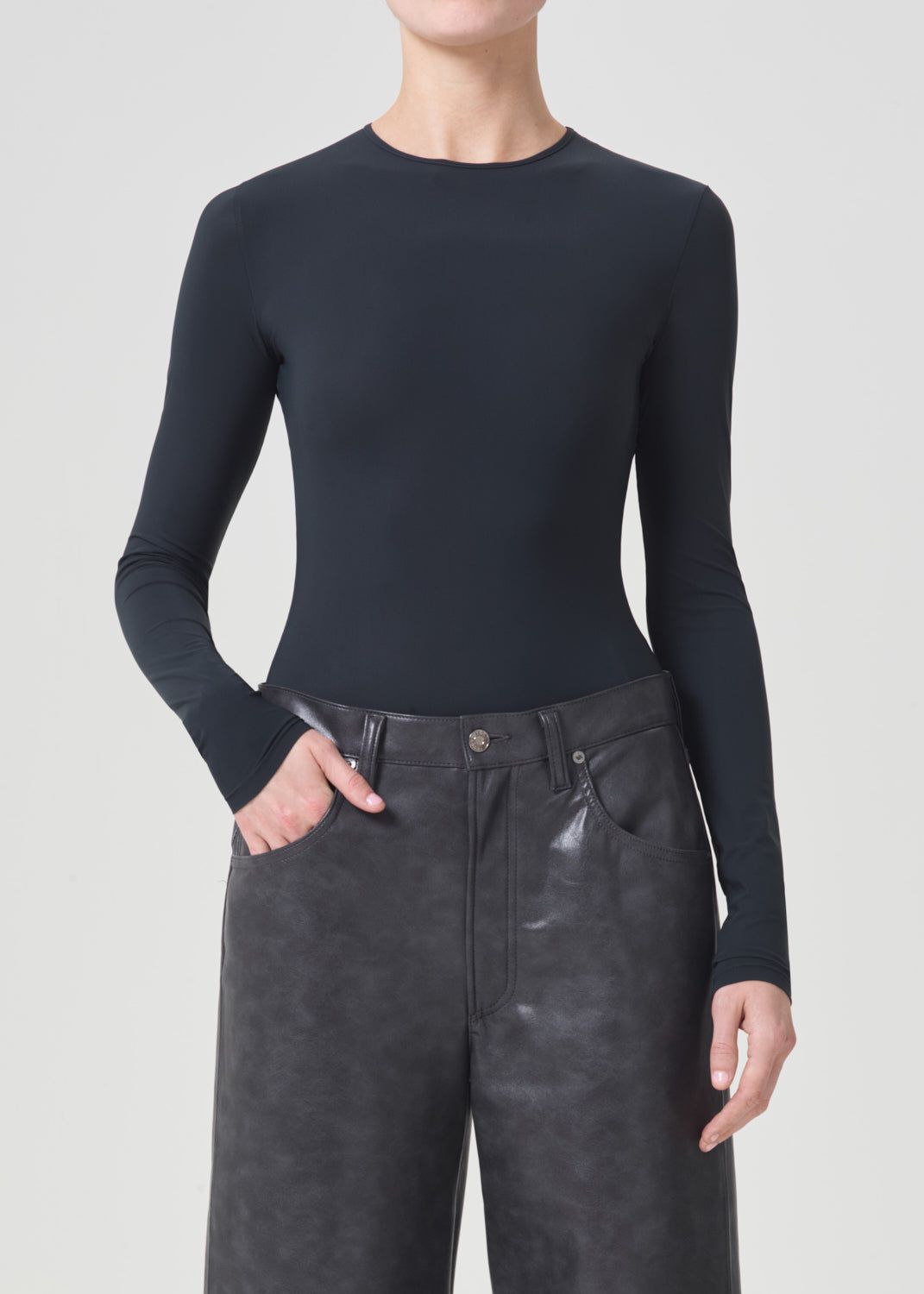 Hauts Agolde Aura Long Sleeve Bodysuit Femme Potion | ADYUF-7592