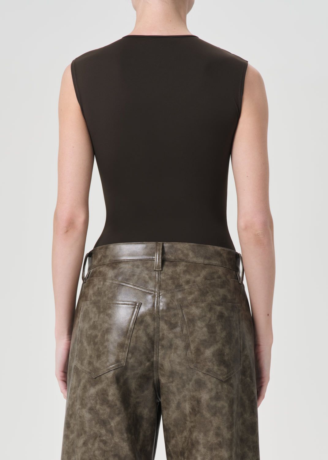 Hauts Agolde Aura Sleeveless Bodysuit Femme Potion | ZGNXJ-0396