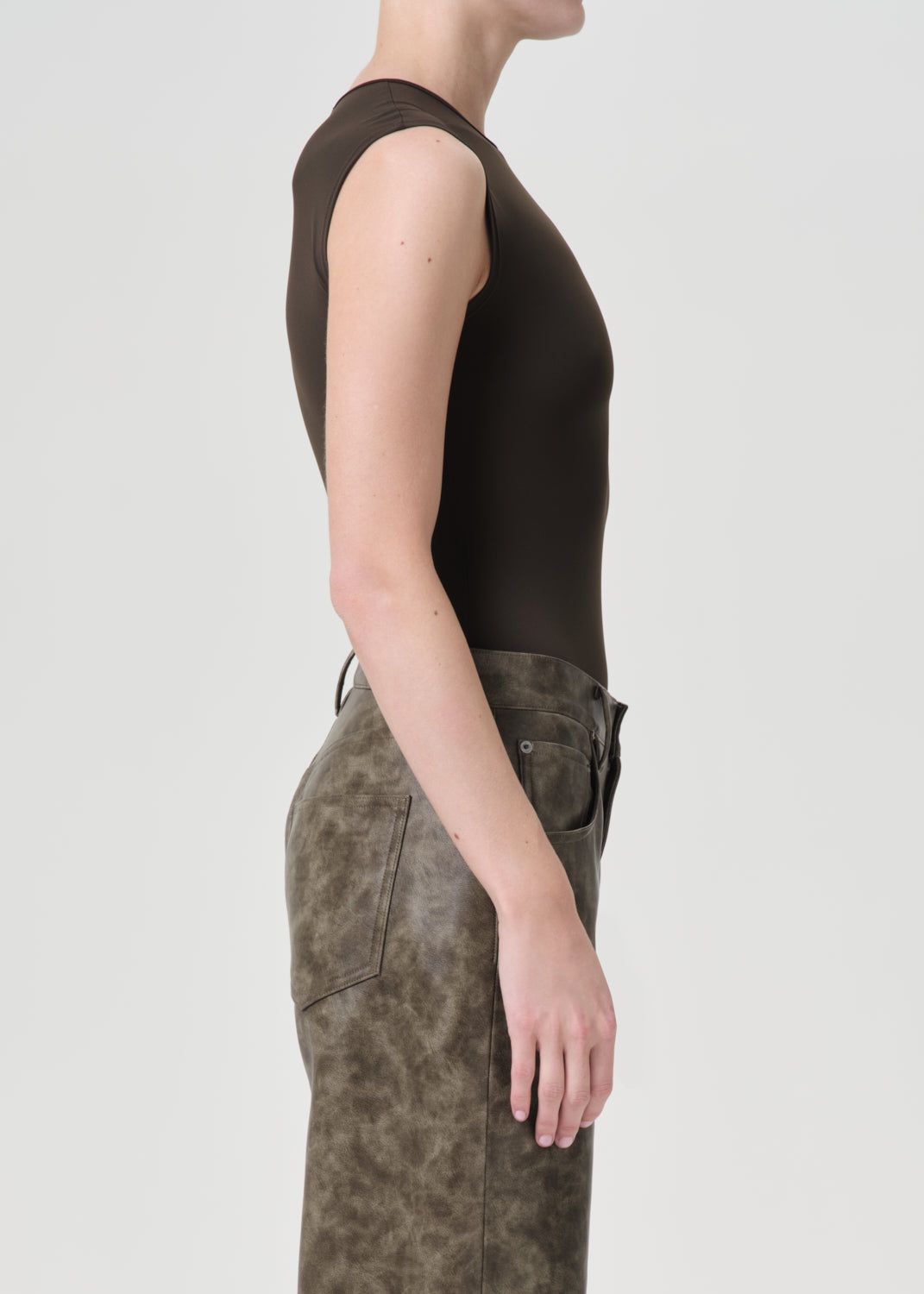 Hauts Agolde Aura Sleeveless Bodysuit Femme Potion | ZGNXJ-0396