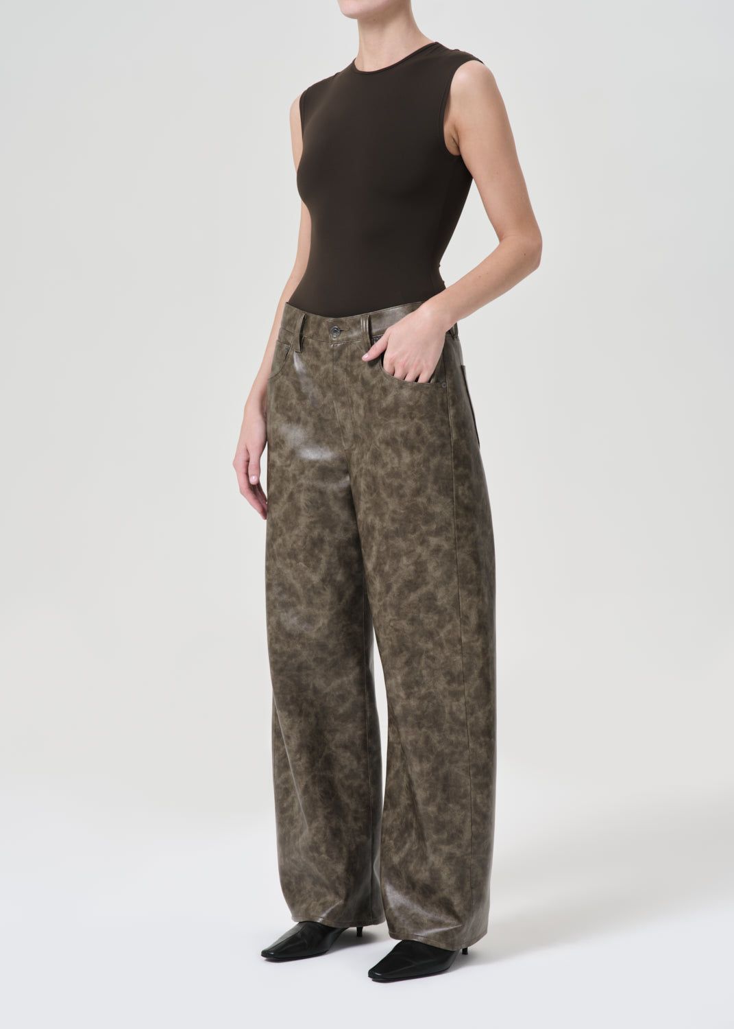 Hauts Agolde Aura Sleeveless Bodysuit Femme Potion | ZGNXJ-0396