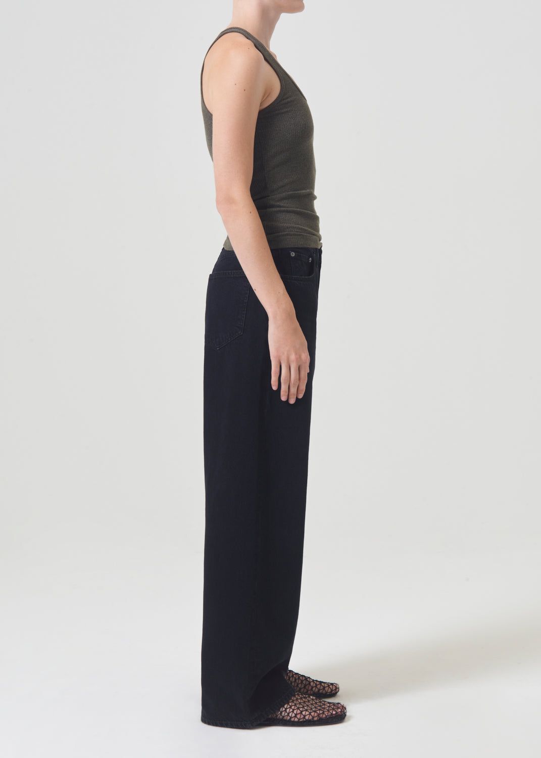 Hauts Agolde Bianca Tank Femme Crocodile | YJALU-1064