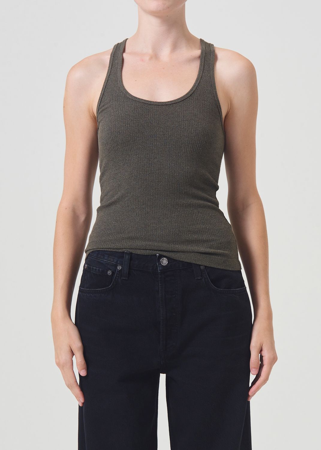 Hauts Agolde Bianca Tank Femme Crocodile | YJALU-1064