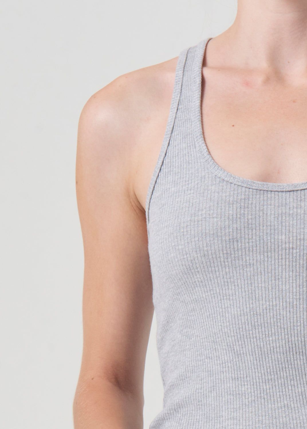 Hauts Agolde Bianca Tank Femme Grise | GUWBS-8459