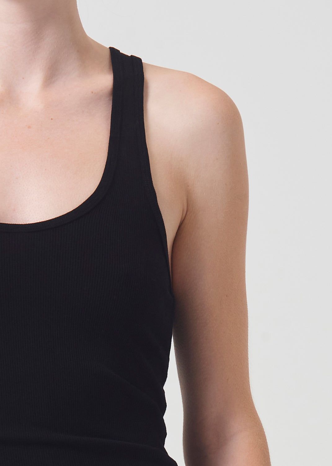 Hauts Agolde Bianca Tank Femme Noir | KTLNB-3460