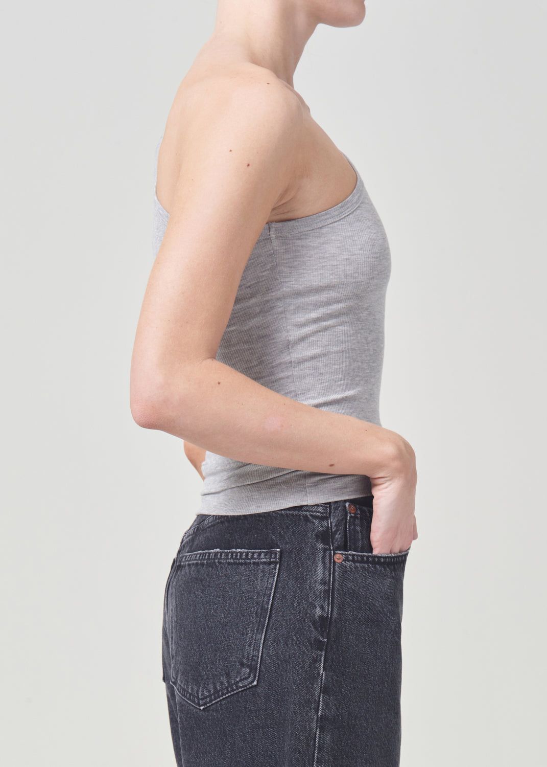 Hauts Agolde Brita Tank Femme Grise | PRWQJ-0641