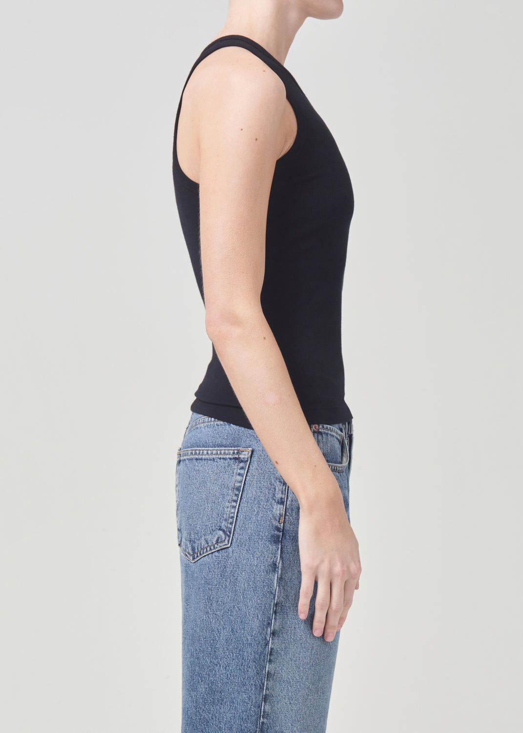 Hauts Agolde Brita Tank Femme Noir | UFMOP-3802