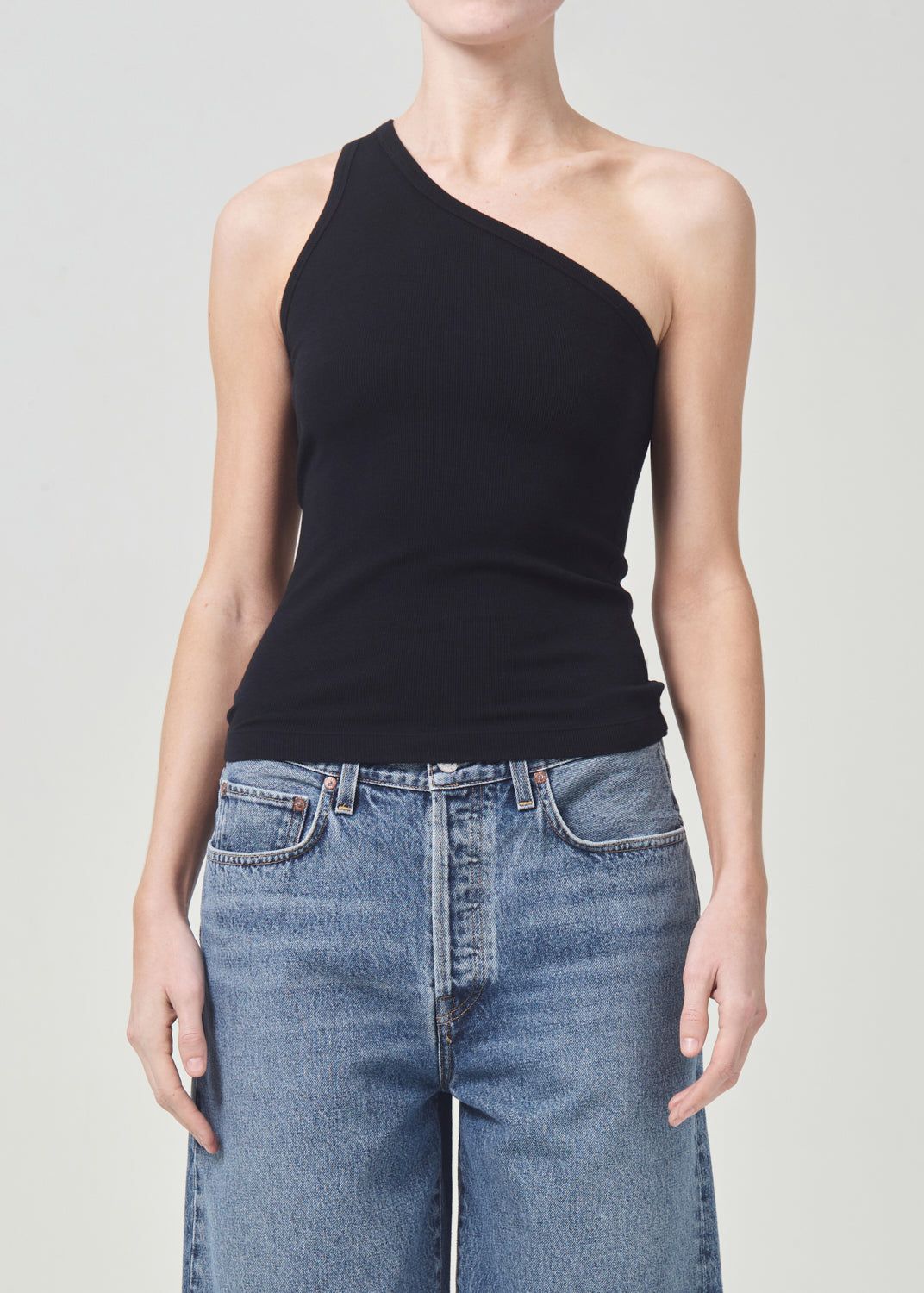 Hauts Agolde Brita Tank Femme Noir | UFMOP-3802