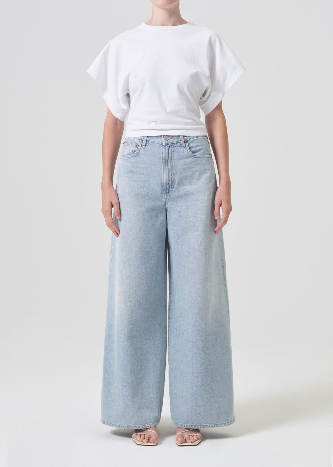 Hauts Agolde Britt Tee Femme Blanche | VDLZO-8516