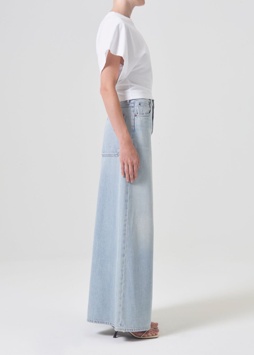 Hauts Agolde Britt Tee Femme Blanche | VDLZO-8516