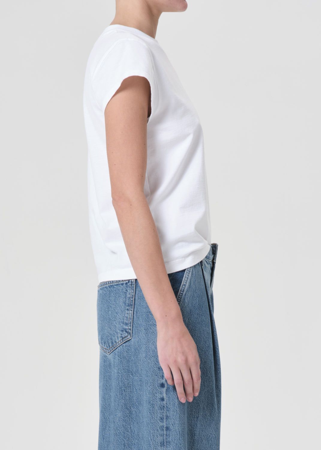Hauts Agolde Bryce Tee Femme Blanche | PBLSQ-9583
