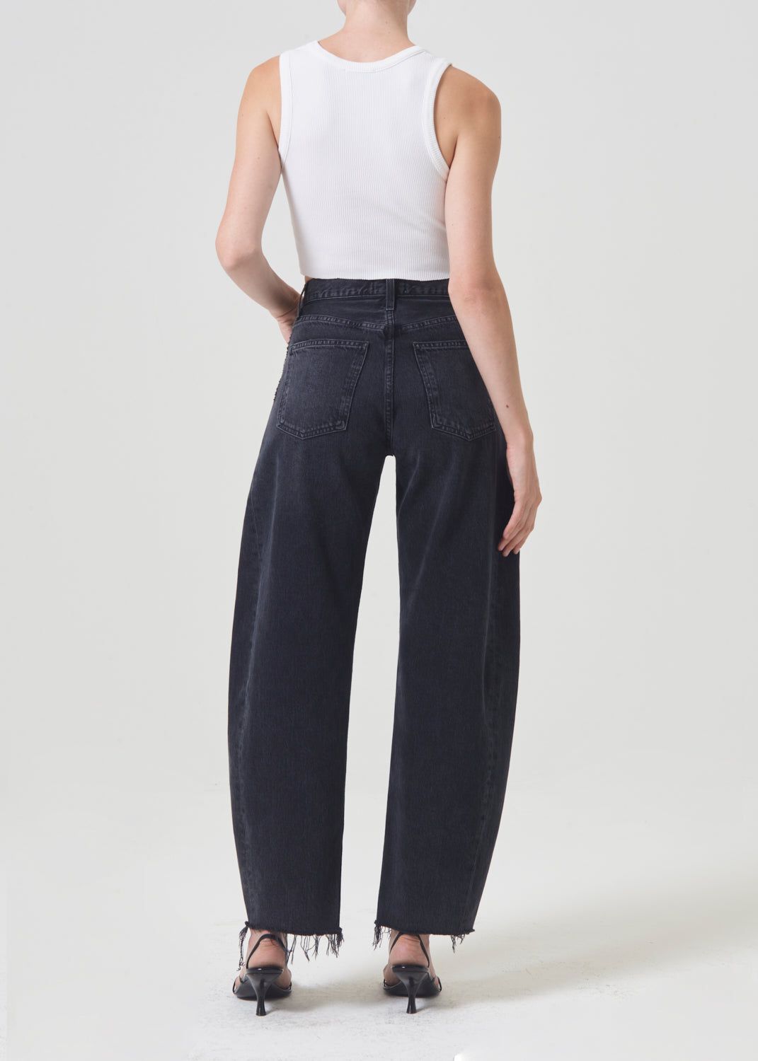 Hauts Agolde Cropped Poppy Tank Femme Blanche | GRUSK-7805