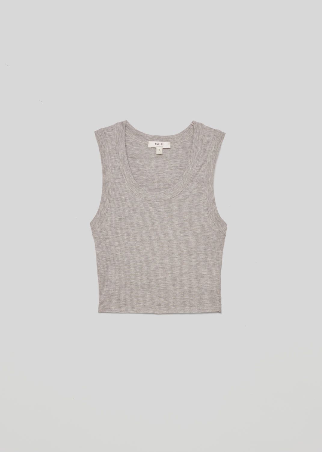 Hauts Agolde Cropped Poppy Tank Femme Grise | FXEJS-7035
