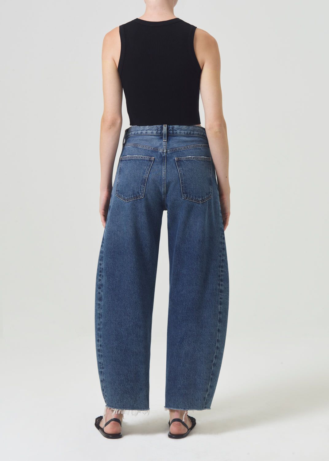 Hauts Agolde Cropped Poppy Tank Femme Noir | LIXSV-2614