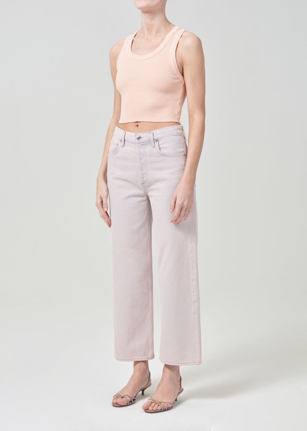 Hauts Agolde Cropped Poppy Tank Femme Sprinkle | GOAFL-7812