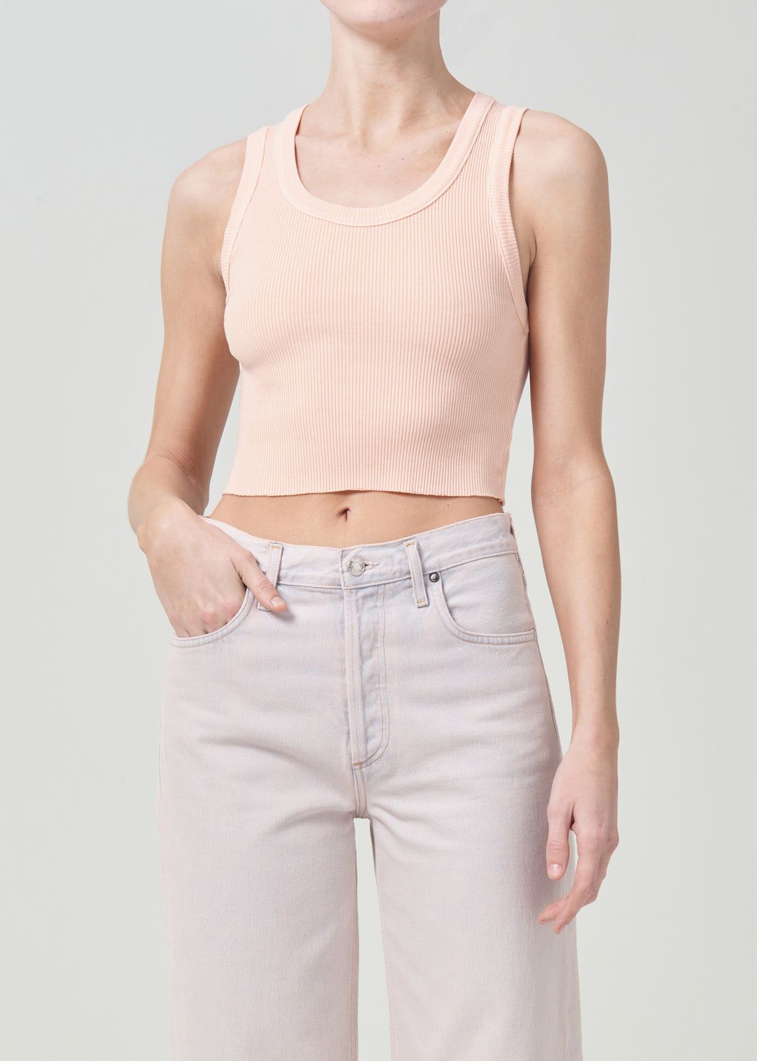 Hauts Agolde Cropped Poppy Tank Femme Sprinkle | GOAFL-7812