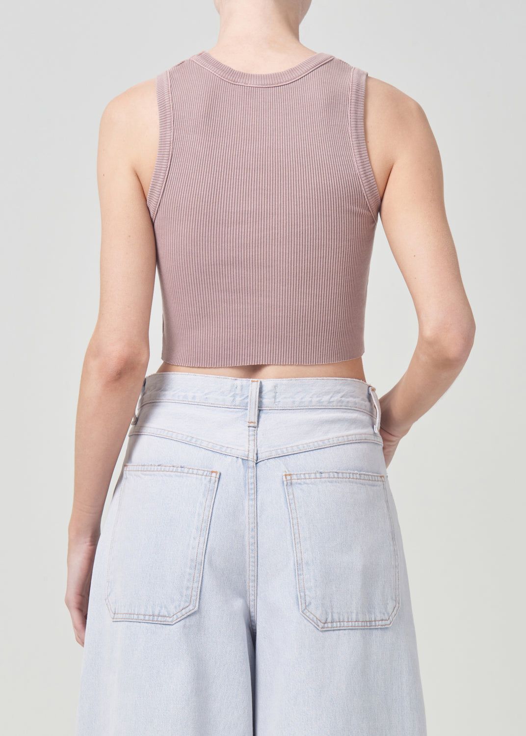 Hauts Agolde Cropped Poppy Tank Femme Spider Lily | JBEUL-3129