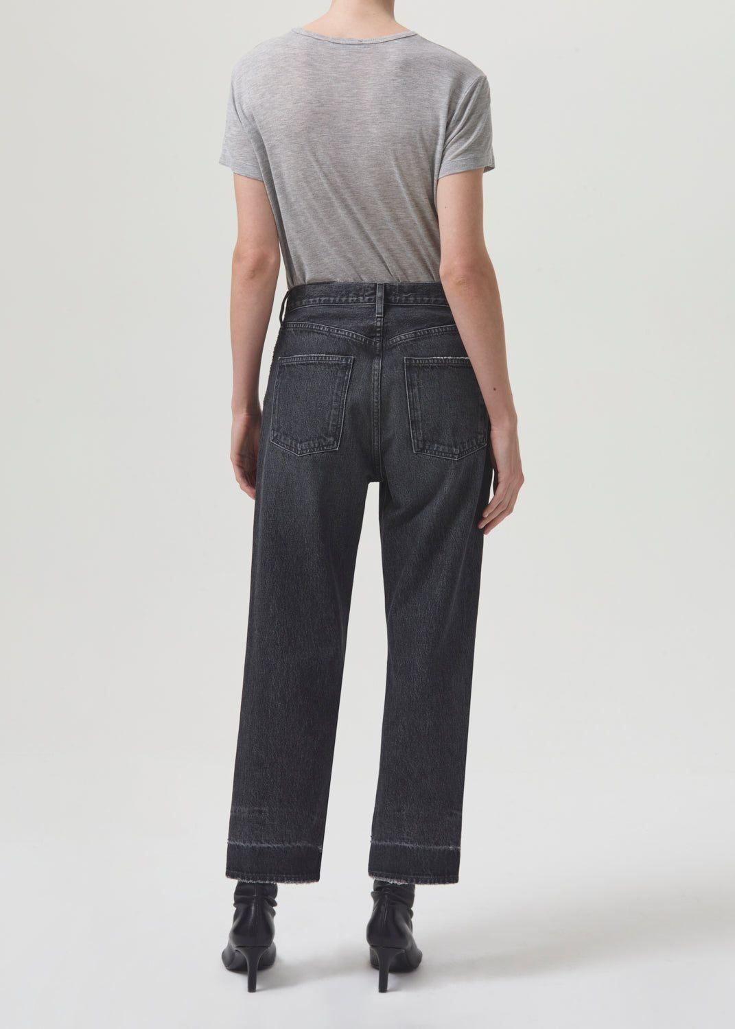 Hauts Agolde Drew Tee Femme Grise | ZESMJ-7502