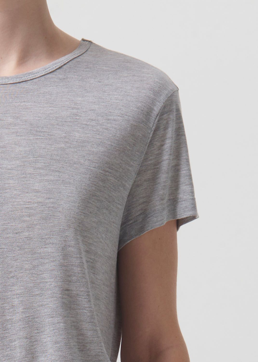 Hauts Agolde Drew Tee Femme Grise | ZESMJ-7502