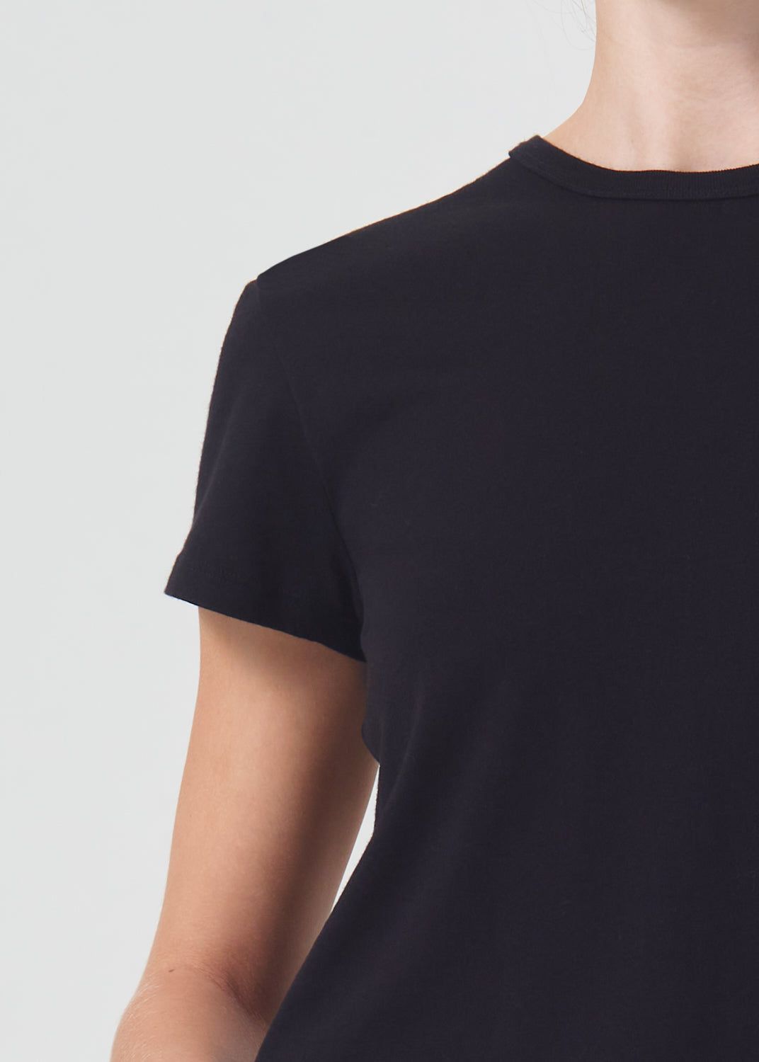 Hauts Agolde Drew Tee Femme Noir | QDKHO-4273
