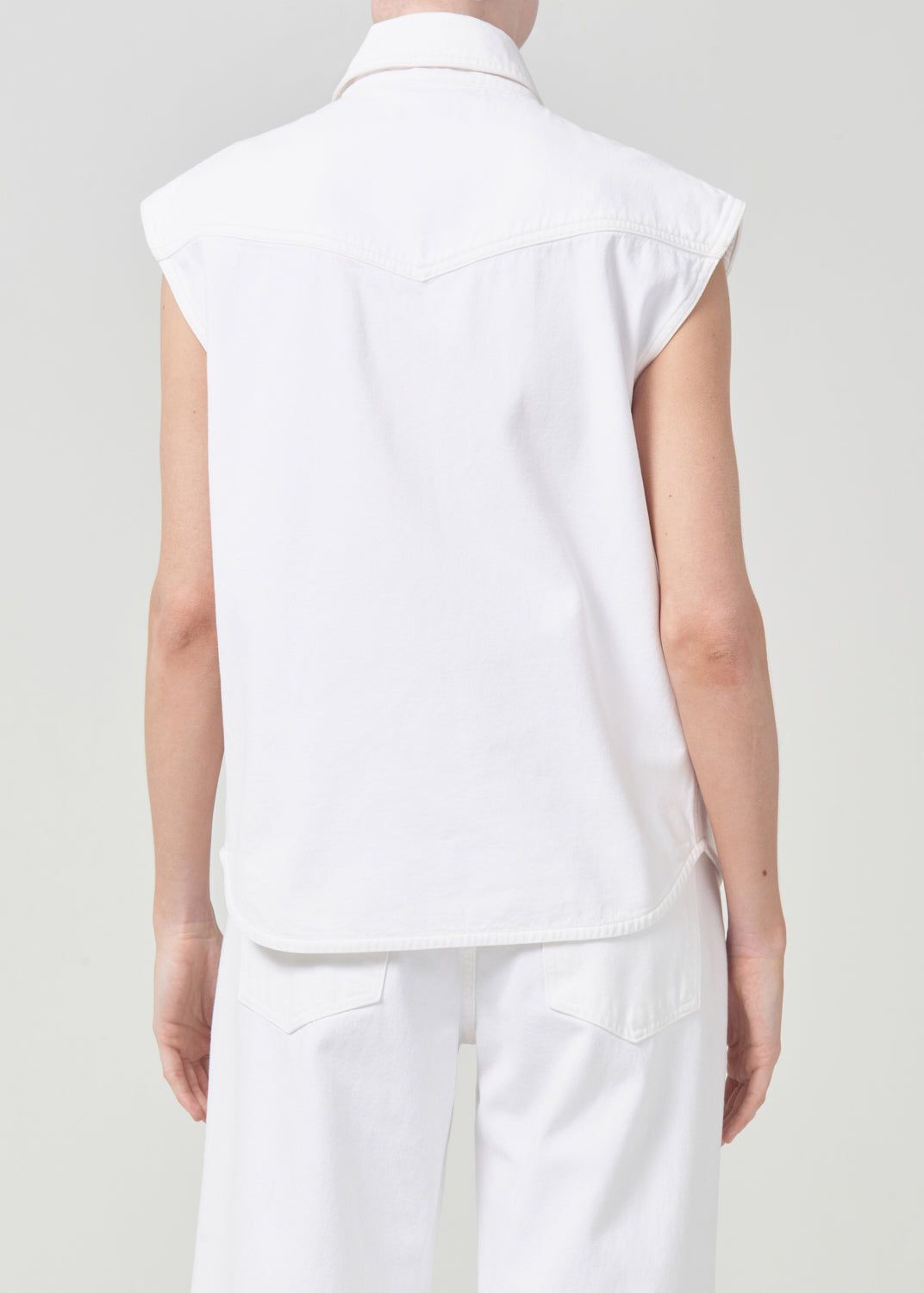 Hauts Agolde Evan Shirt Femme Milkshake | TWPSA-8164