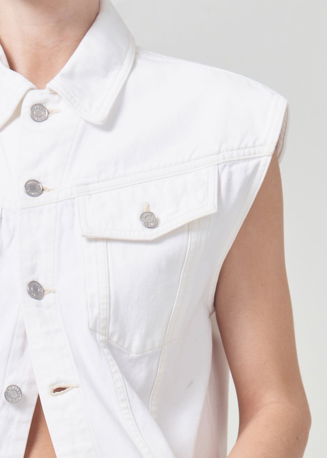 Hauts Agolde Evan Shirt Femme Milkshake | TWPSA-8164