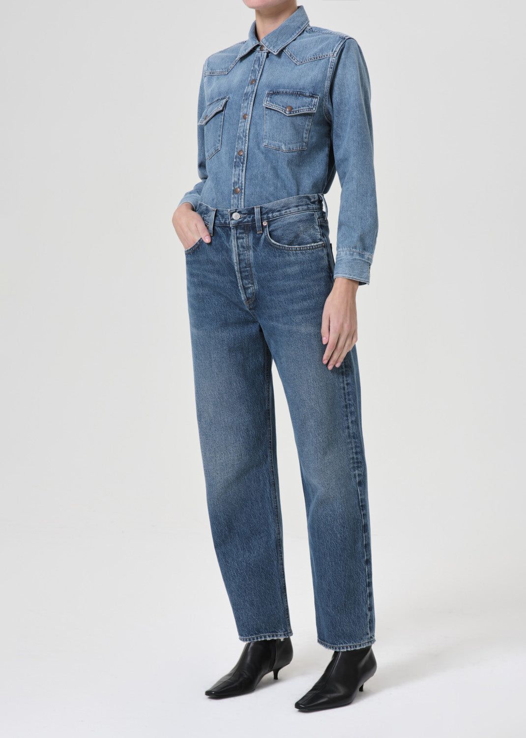 Hauts Agolde Glinda Shirt Femme Rhythm | IESRX-5928